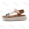 Fashion Large Size Women's Shoes 2025 New Comfortable Platform Flats Shoes Fashion Breathable Non Slip Height Increase Casual Sandals