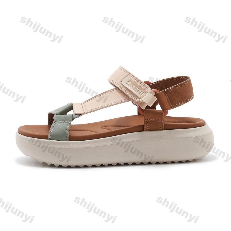 Fashion Large Size Women's Shoes 2025 New Comfortable Platform Flats Shoes Fashion Breathable Non Slip Height Increase Casual Sandals
