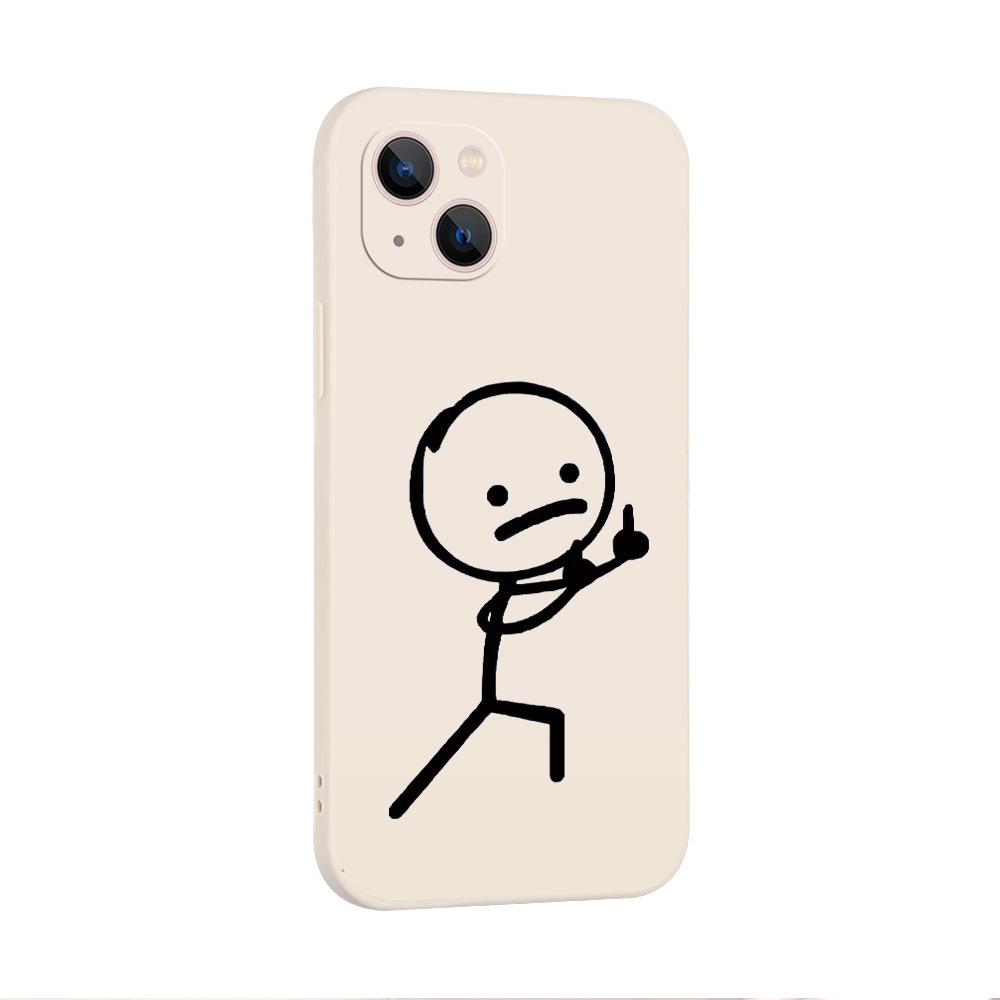 Explosive stickman anti-drop mobile phone case 16promax protective case 14 personality 13 mobile phone case Apple case 17