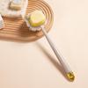 Double-Sided Long Handle Shower Brush with Soft Bristles & Mud Scraper