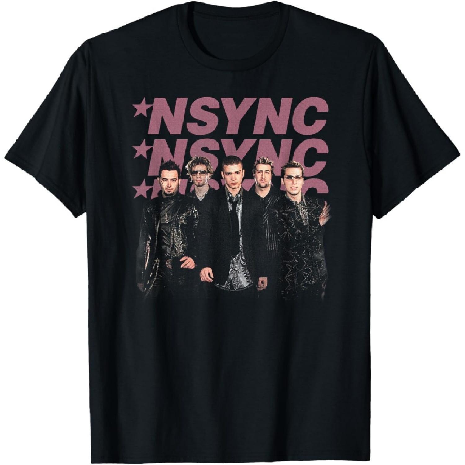 NSYNC Official Triple NSYNC Band T-Shirt S чёрный