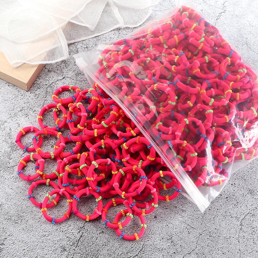50/100PCS 3cm Children Headband High Elastic Solid Color Scrunchies Kids Baby Hair Bands Headwear Hair Accessories Gifts Holder