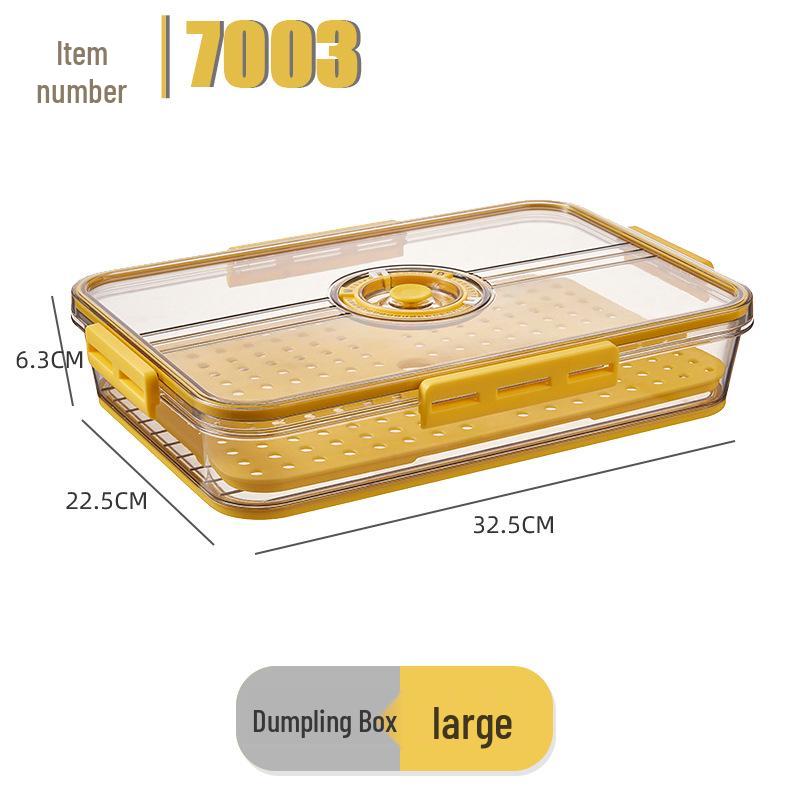 PET Transparent Thickened Refrigerator Storage Box with Timer & Freezer Drainer