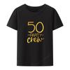 50th Birthday Gifts for Women Fifty Birthday Shirts 50 Years Old Birthday Party Short Sleeve Graphic TShirt  Tops Breathable