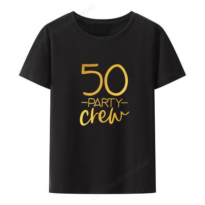 50th Birthday Gifts for Women Fifty Birthday Shirts 50 Years Old Birthday Party Short Sleeve Graphic TShirt  Tops Breathable