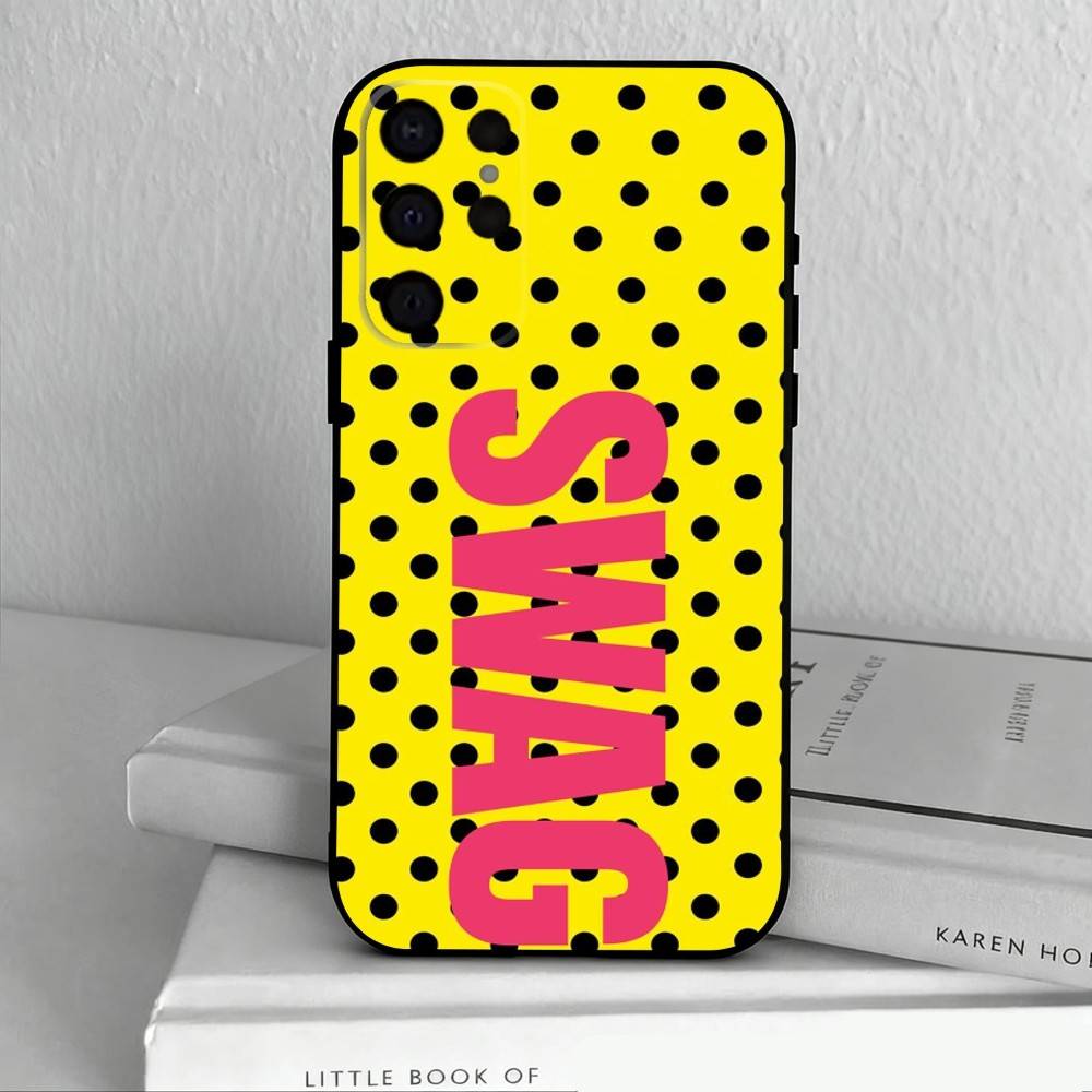 C-Clmj L-L-Leopard P-P-Print SWAG Phone Case For Samsung S25,24,23,22,30,21,10,9,Ultra,Plus,Lite,FE,4,5 G Soft Black Case