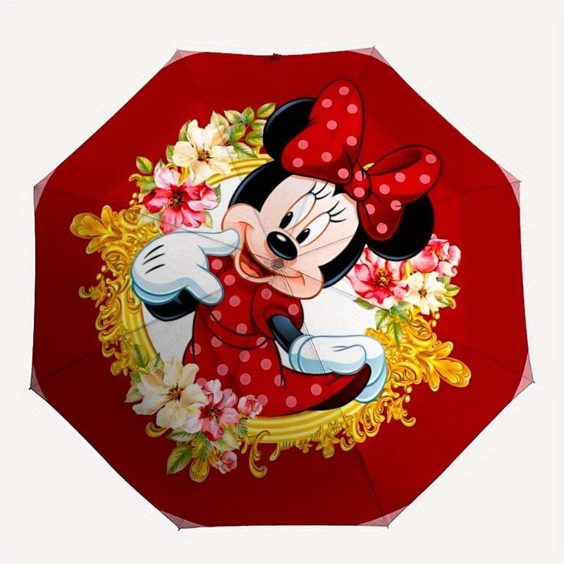 

1pc Minnie Mouse Automatic Umbrella | Portable Foldable 8-Rib Manual Open, Casual Accessory, Durable Canopy yy250823048
