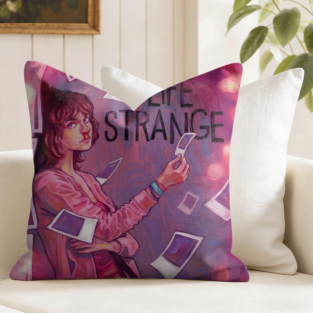 LLife is SStrange Game Cushion Cover Summer Linen Pillow Case Organic Fabric Cushion Cover DoubleSided Print Sofa Home Decor
