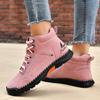 Damen Leder Stiefeletten Outdoor Freizeitstiefel Vintage Weiche Sneaker Flache Schnürstiefel Handgefertigt Große Größe Damenschuhe Botines