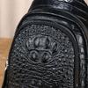 Crocodile Bone Pattern Leather Men's Chest Bag Crossbody Personalized Trendy Casual Single Shoulder
