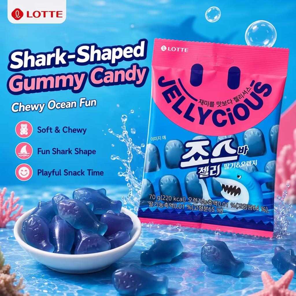 Lotte Haai-vormige Gummy Snoep 70g