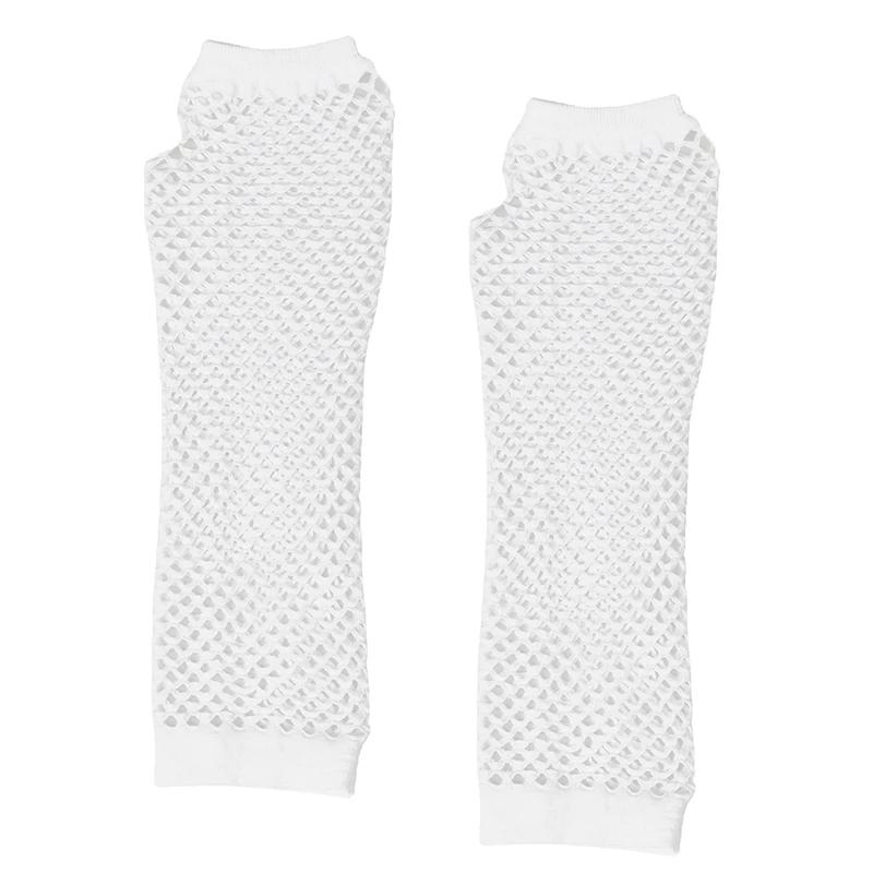 Womens Long Fishnet Net Gloves Fingerless Mesh Gloves Punk Rock Fancy Night Club Party Arm Warmer Gloves Sexy Gloves