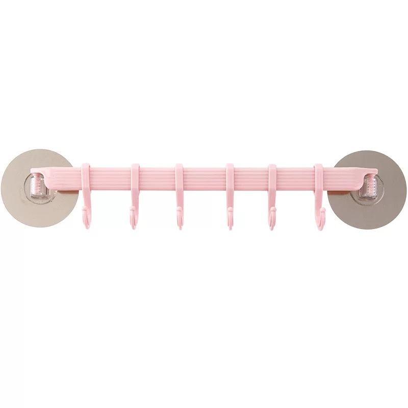 6-Hook Traceless Adhesive Bathroom & Kitchen Hooks