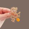 Fashion Diamond Chinese Dragon Brooches Pin For Women Men Clothing Coat Jewelry Party Accessories Zodiac Flying Dragon Jewelry