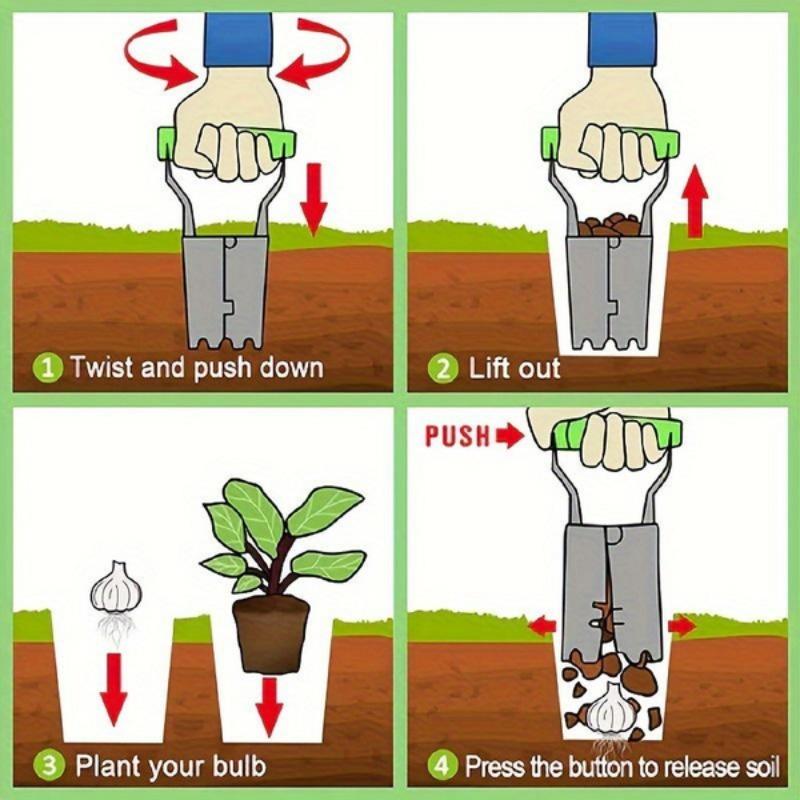 1PC Upgrade Your Gardening Skills with a Stainless Steel Seedling Planting Tool Set, Making Planting Easier and More Efficient!