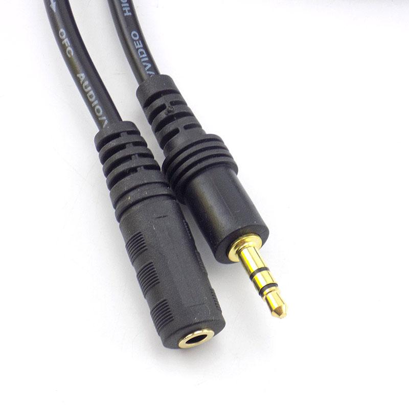 1.5/3/5/10M DC 3.5mm RCA Stereo Audio Jack To Male To Male Extension Cable For Headphone MP3/4 TV Computer Connector