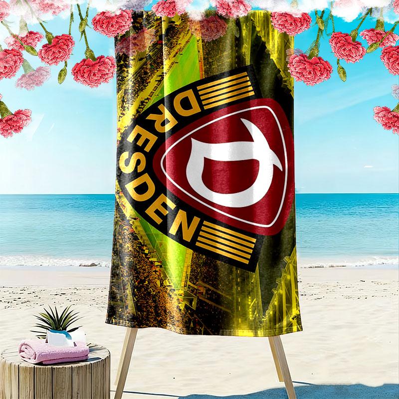 SGD FC Print Beach Towel, Large Soft Quick Dry Towel for Beach Camping Swimming
