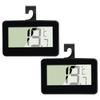 2-Pack Digital Refrigerator Thermometer with Hook, Large LCD Display with Kitchen Hook, °C°F Convertible for Kitchen, Home, and Restaurant Use