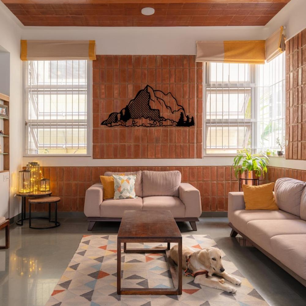 Metall Wandkunst Berglandschaft Minimalistische Wohnkultur Rustikales Bauernhaus Geschenk für Ihn Sie