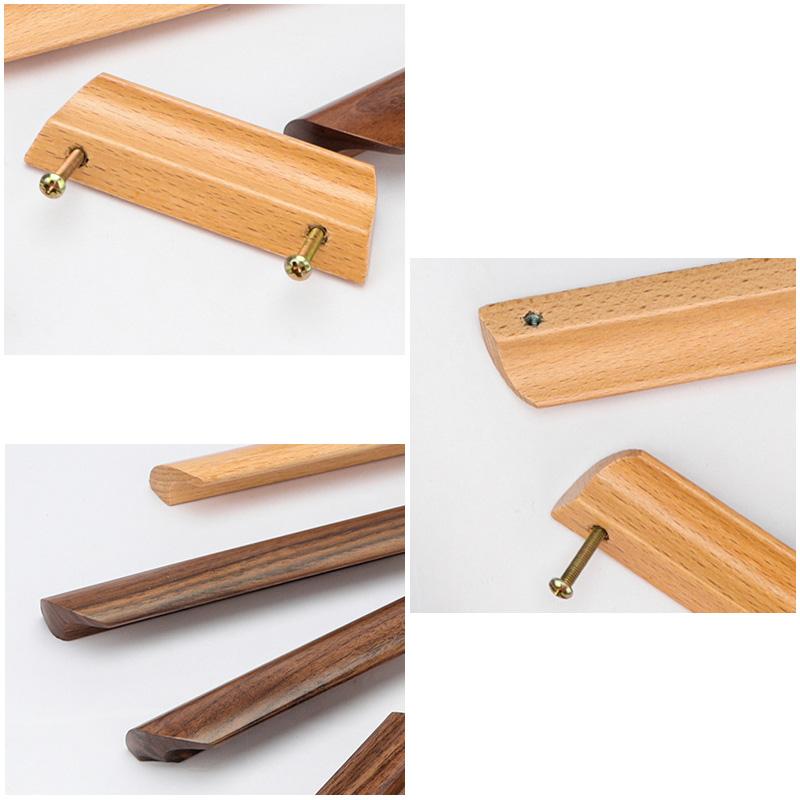 1 Stück Schubladengriffe Nordische Türgriffe Umweltfreundliche Holzbeschläge Schrankknauf mit Befestigungsschrauben Schrankgriffe Küche