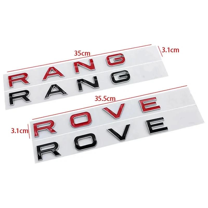Lettere Rover 3D in ABS Lettere Range Distintivo Anteriore Cofano Auto Adesivo Emblema Portabagagli