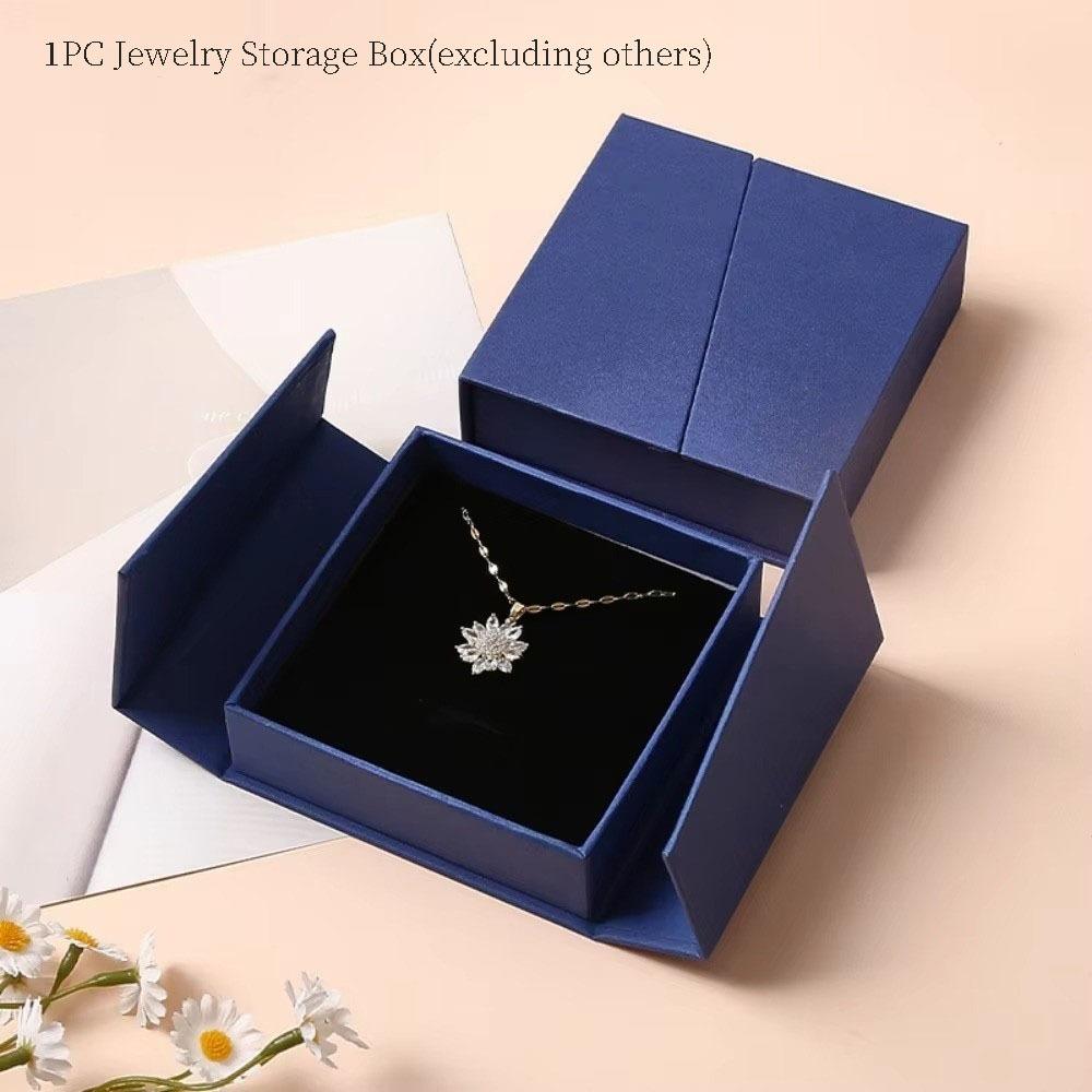 Dual-opening Jewelry Packaging Box Kraft Paper Flip Cover Paper Jewelry Box  Gift