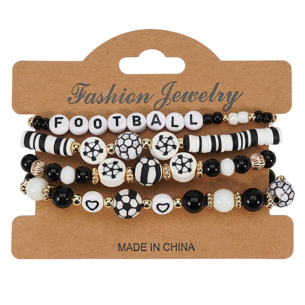 JYL TS Bracelet Bohemian Sports  Ball Beads Enhances Passion