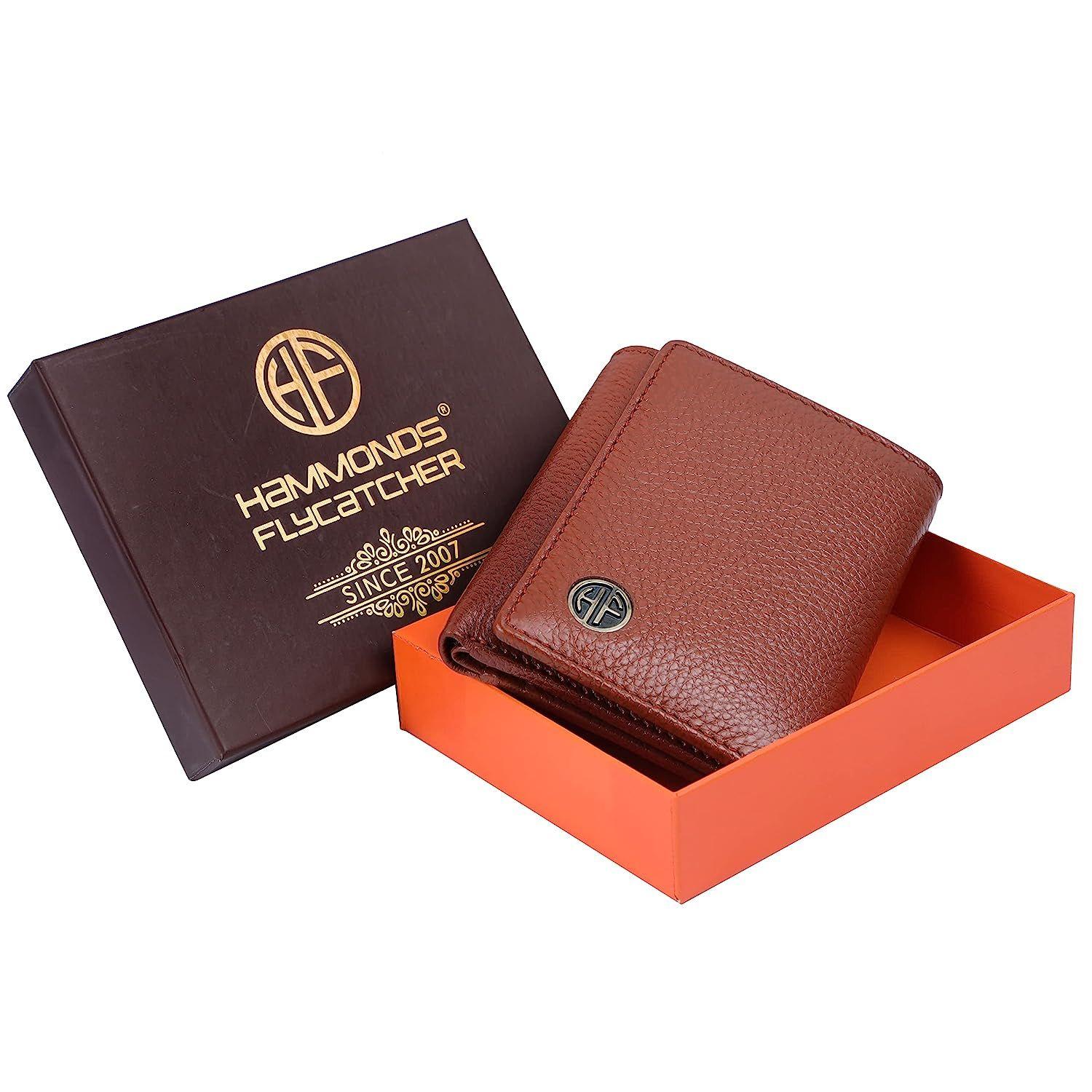 

Чоловічі гаманці з натуральної шкіри HAMMONDS FLYCATCHER, морського кольору дубильна кора