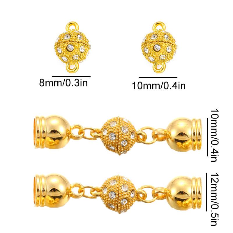 1Pc Magnetic Buckles Practical Diamond Studded Convenient Necklace Connecting Buckle DIY Scarf Magnetic Buckle Jewelry Buttons