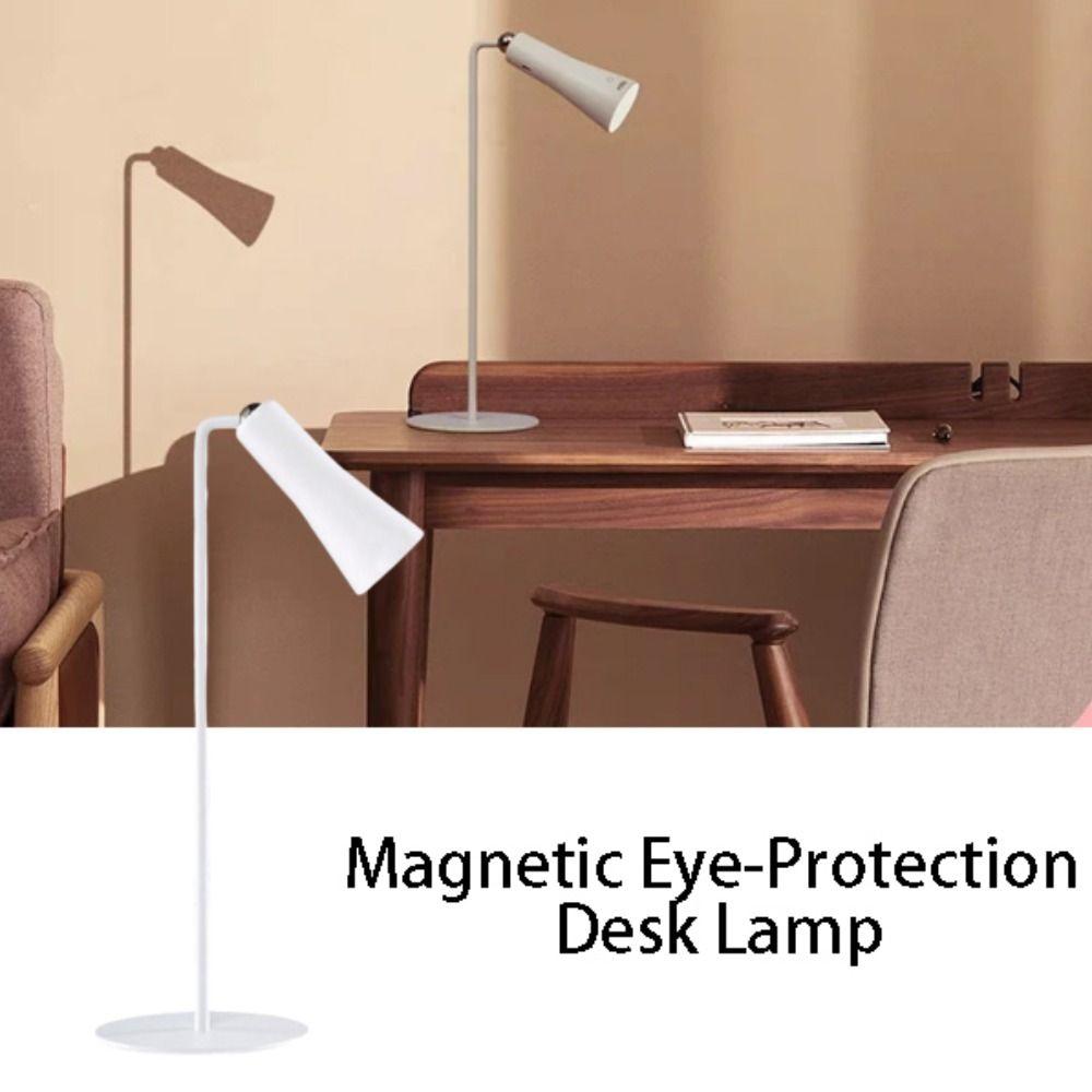 Eye Protection Magnetic Desk Lamp Stepless Dimming Touch Control LED Lamp 3 Modes Soft Light Night Light Bedroom