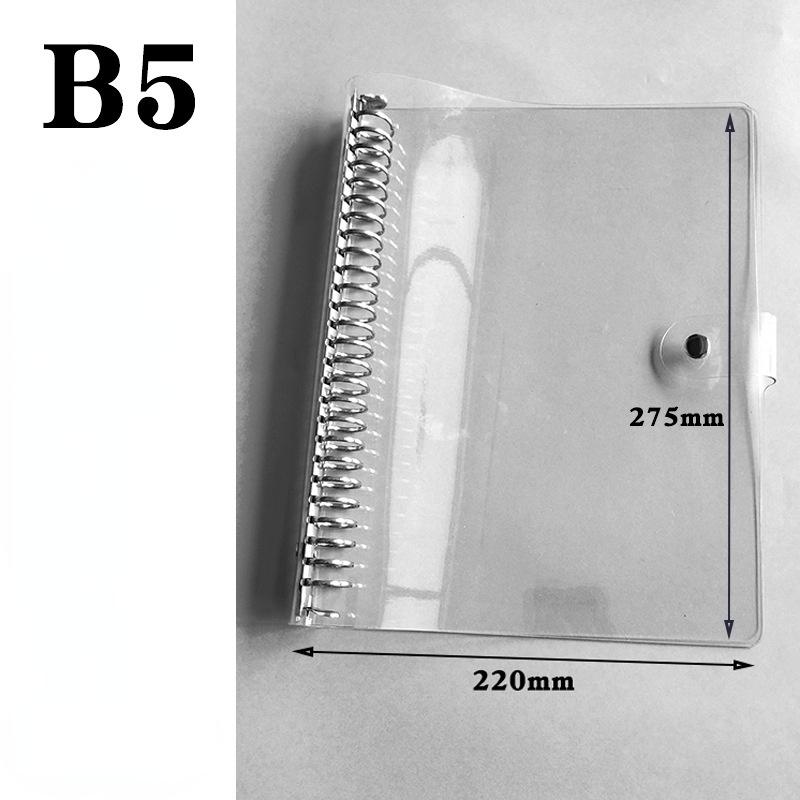 Ruler A4 B5 A5 A6 A7 PP Matt Frosted Planner Agenda Dokibook For 6 Holes Loose Leaf Spiral Notebook Organizer