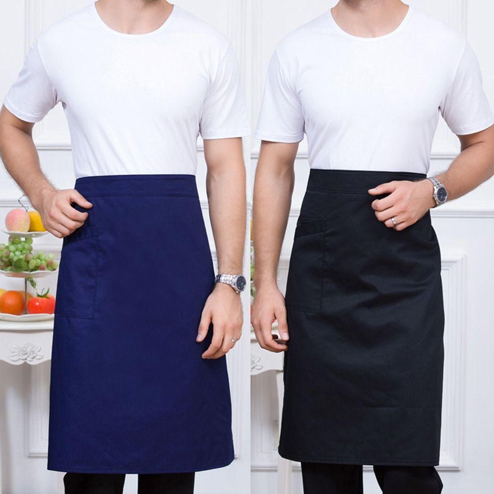 Unisex Waist Apron Black Short Half Waist Apron Fashion Short Apron  Chef