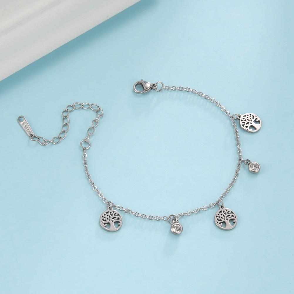 Korean Butterfly Crystal Bracelets on Hand for Women Stainless Steel Charm Bracelet Jewelry Valentine's Day Gift