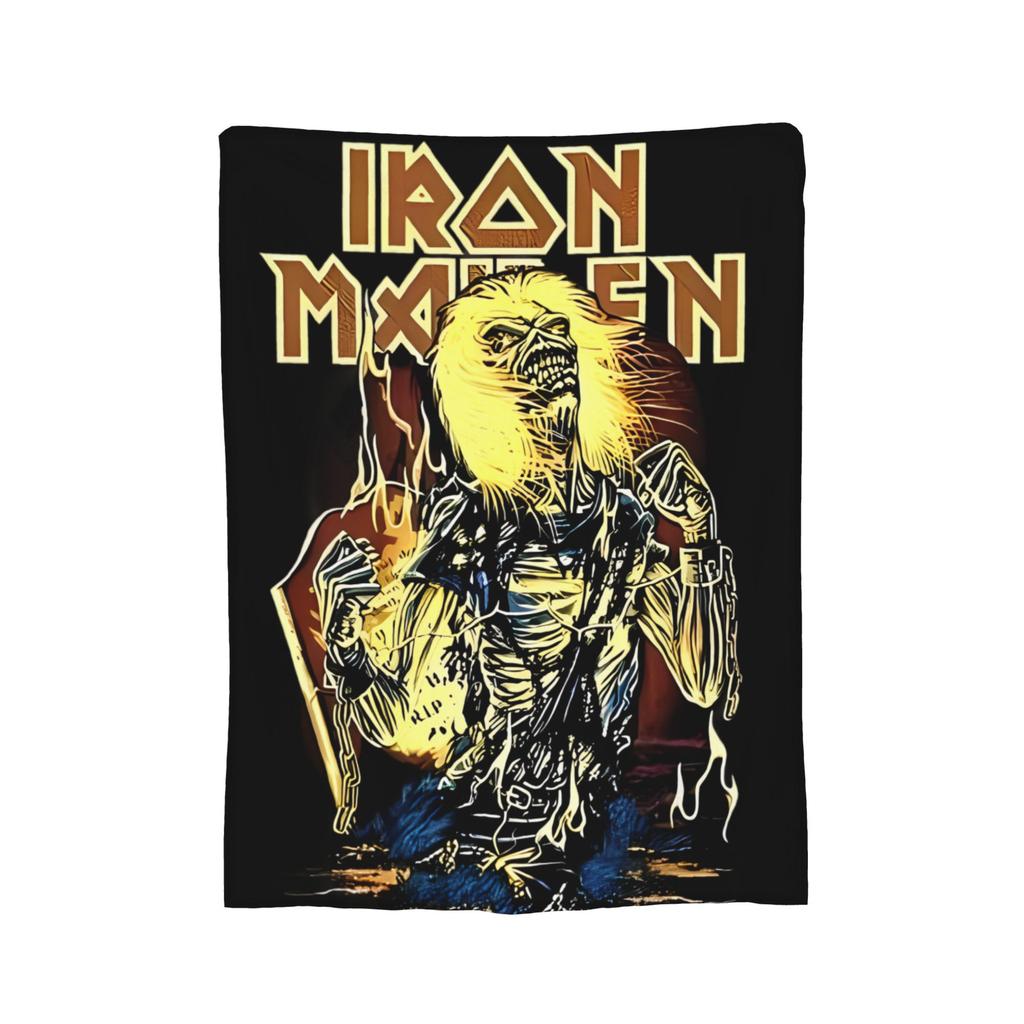 The Son Skeleton 7th Horn I-Iron M-Maidens Blankets Heavy Metal Wool Throw Blankets Summer Air Conditioning Portable Bedspread