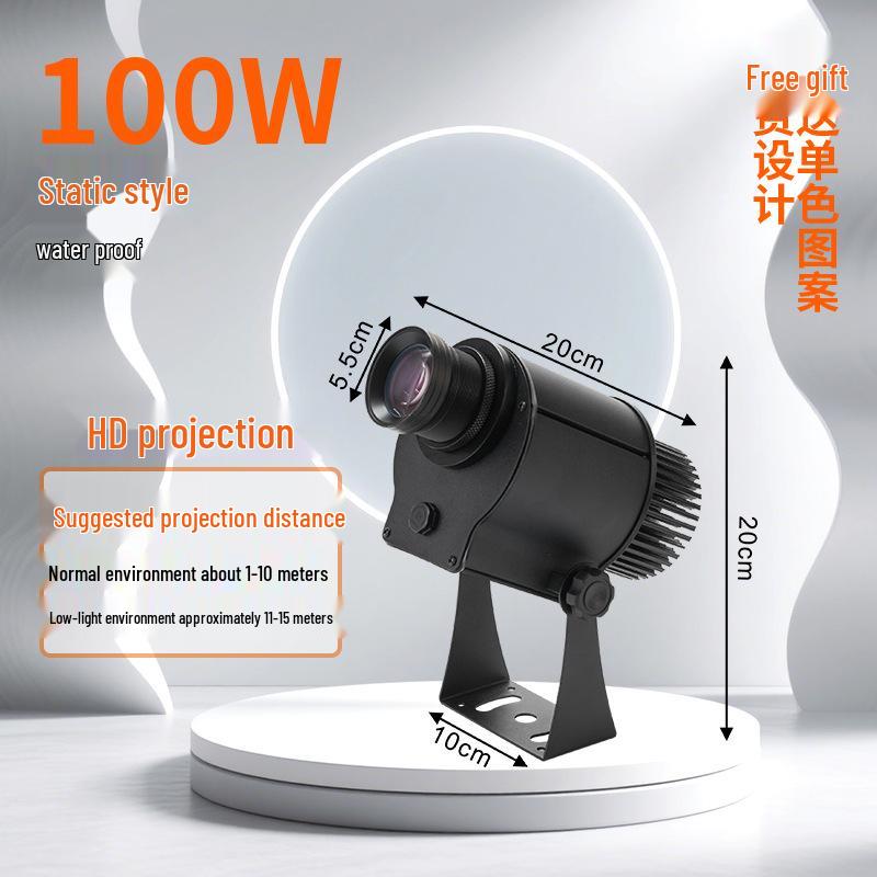 Waterproof Outdoor Logo & Text Projector Light for Shop Facades & Walls