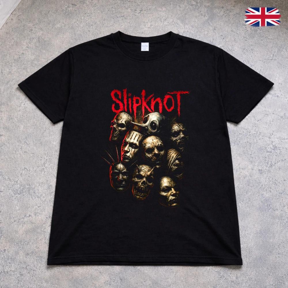 Slipknot Masks T Shirt Heavy Metal Band Tee Adults Kids Black 2XL