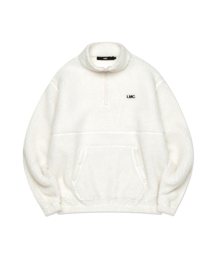Lmc Og Boa Fleece Quarter Zip Pullover Ivory