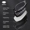 Zinc Alloy Carbon Fiber Car Key Cover Full For Denza D9 N7/N8 Smart Key Modification Decoration Protection Shell Car Accessory