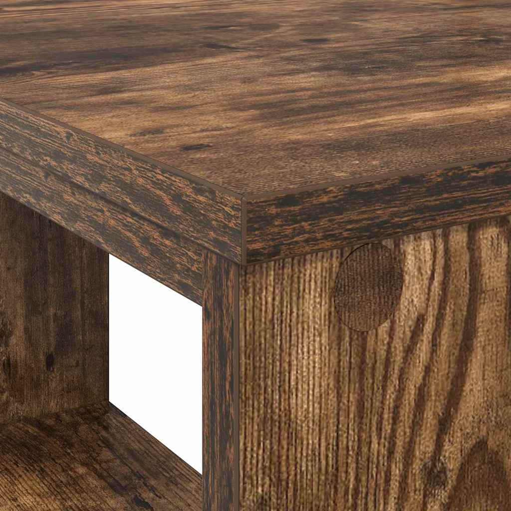 Desk Smoked Oak 90 x 50 x 75 cm Engineered Wood