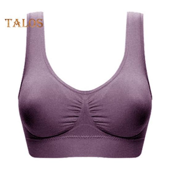 Seamless Sports Bras for Women Large Size Wireless Brassiere Tank Top with Removable Pads Stretchy Yoga Bra