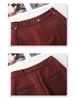 2025 Spring/Summer Women's High-Waist Red A-Line Slimming Wide-Leg Shorts