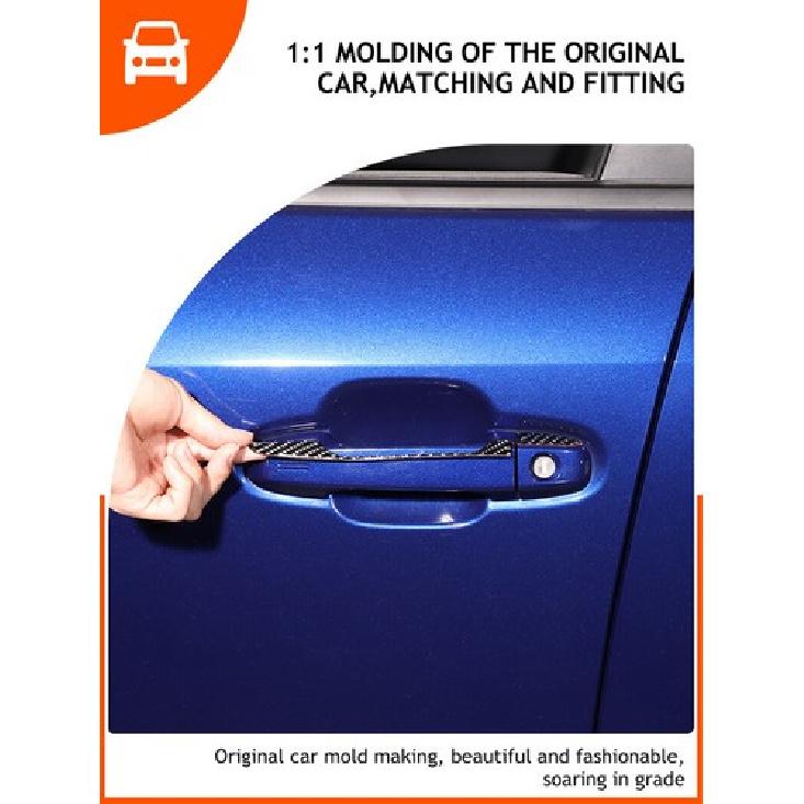 Carbon fiber Exterior Door Handle Cover Trim Sticker For Subaru Crosstrek 2024+