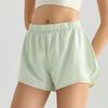 Wyman Women's Two-Piece Yoga Running Shorts with Phone Pockets, Anti-Exposure, Three-Quarter Length for Summer Fitness.