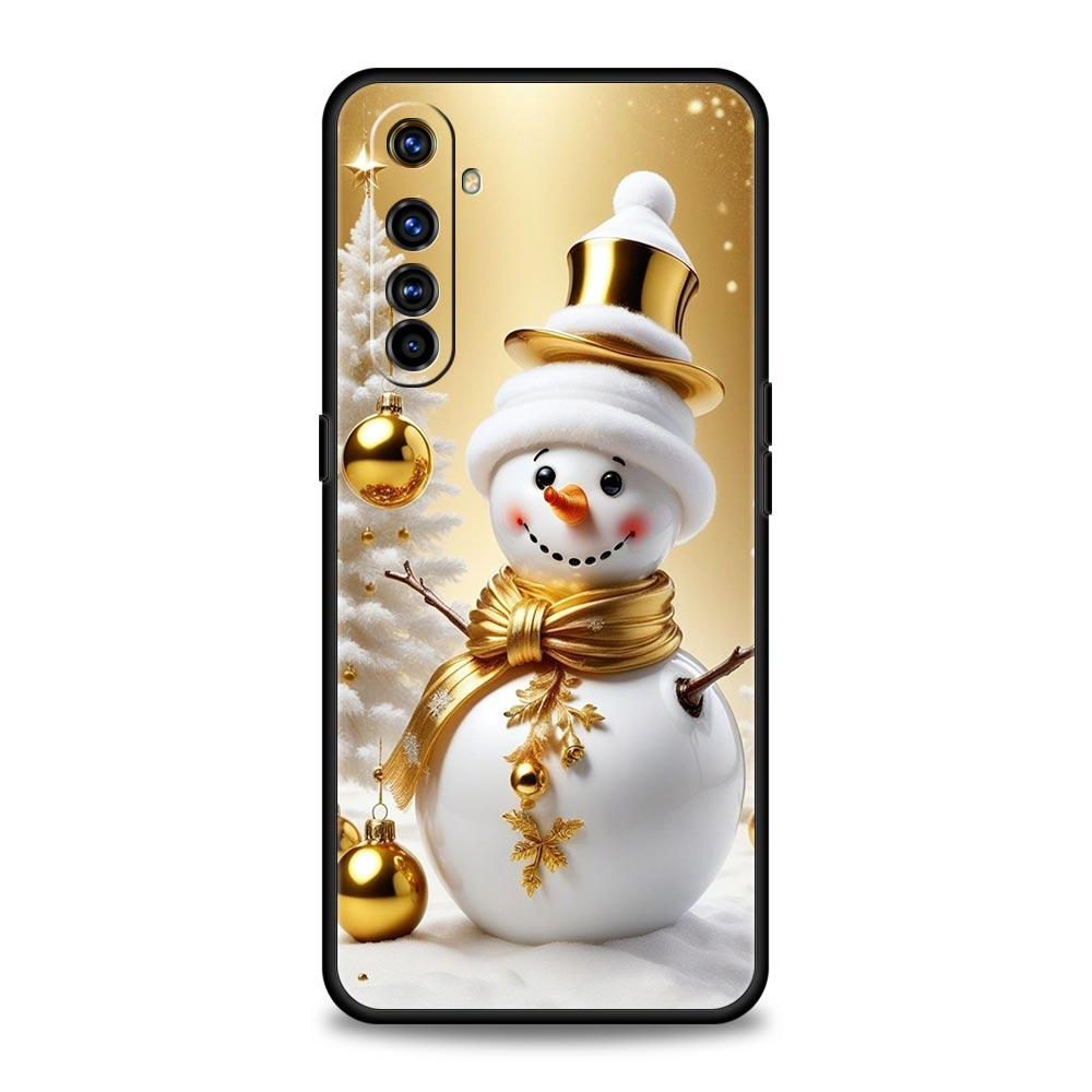 Christmas Snowman Case For Realme C67 C63 C55 C53 C35 C25 C21 GT 2 3 5 6 10 11 12 13 Pro Plus 5G Soft TPU Phone Cover Fundas Bag