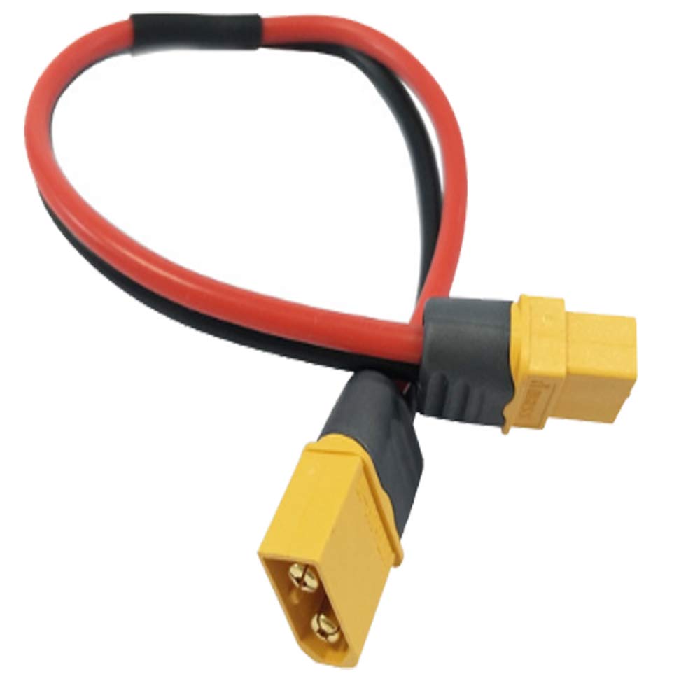 Yiqigou 2pcs Amass XT60 XT60H Male Plug Connector Converts To XT60 XT60H Female Plug Connector Via 30cm 14AWG Silicone Cable