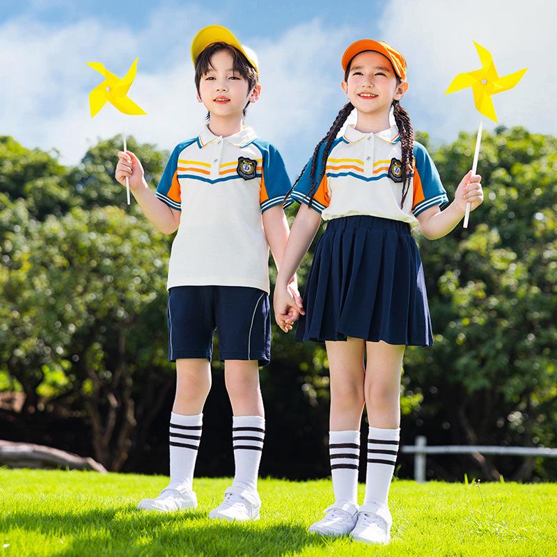 First-Grade Spring & Autumn School Uniform Set: Kindergarten Sportswear, Three-Piece