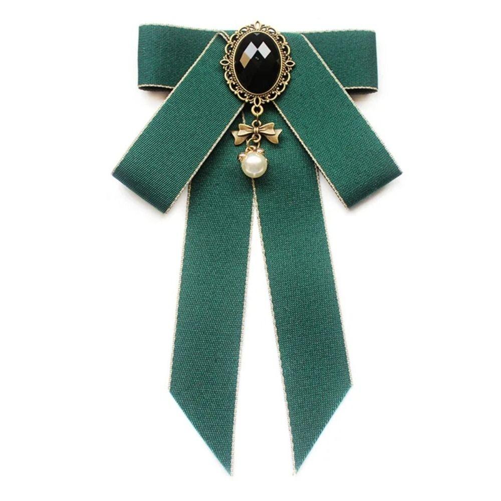 Luxulry Alloy Bow Tie Jewelry Accessories Rhinestone Crystal Rhinestone Bowtie Neck Decoration Bowknot Brooches