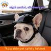 Pet Dog Locomotive Helmet for Hiking Cycling French Bulldog Puppy Headgear Cool Hat Accessories for Small Medium Dogs