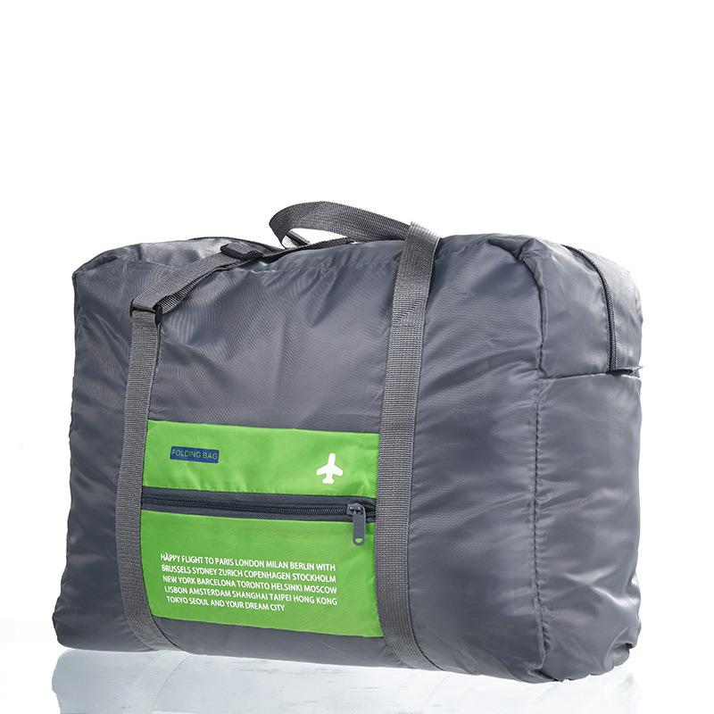 Foldable Large-Capacity Storage Bag with Printed Logo, Trolley Attachment, and Portable Design for Gym and Travel
