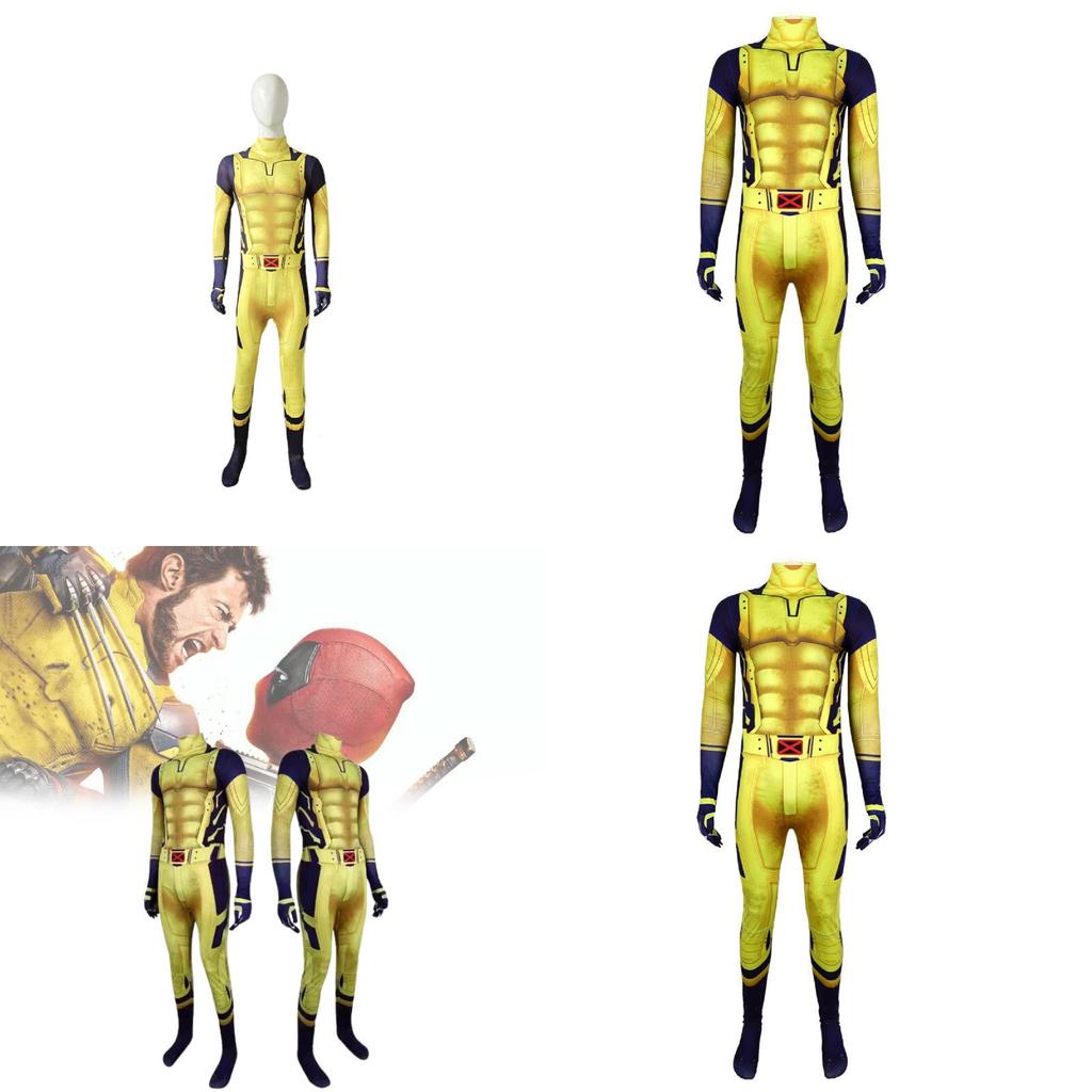 Wolverine Children Halloween Outfit With Lycra Fabric And Superhero Theme